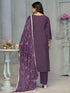 Purple Rayon Cotton Pant Suit Acy8252 Salwar Kameez